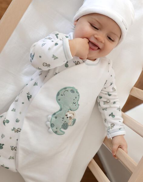 Pyjama et bonnet en velours écru FOUAD_B / 23E0NG71GRE000