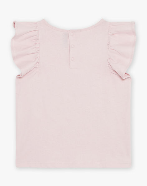 T-shirt lilas à volants et licorne fantaisie FLALICETTE / 23E2PFO1TMCH700