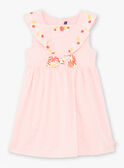 Robe rose sans manches brodée enfant fille TAYEKETTE / 20E2PFZ5ROB312