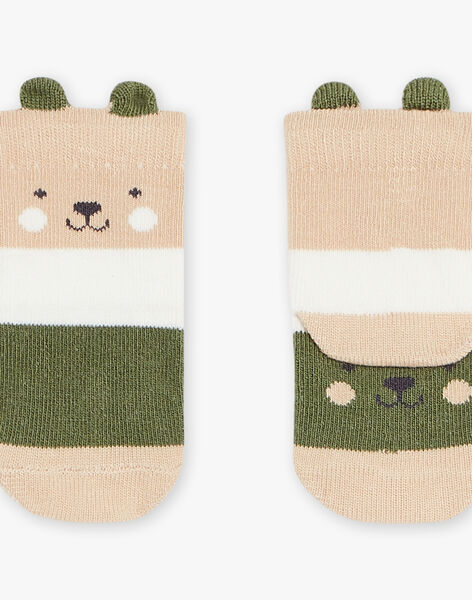 Chaussettes rayées multicolore à Jacquard ourson FAGEGE / 23E4BGD2SOQ801