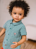 Chemise à imprimé vichy verte et blanche bébé garçon CATARCEL / 22E1BGM1CHMG627