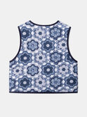 Gilet sans manches bleu et blanc réversible et matelassé LEGILETTE / 24H2PFJ1CSM001