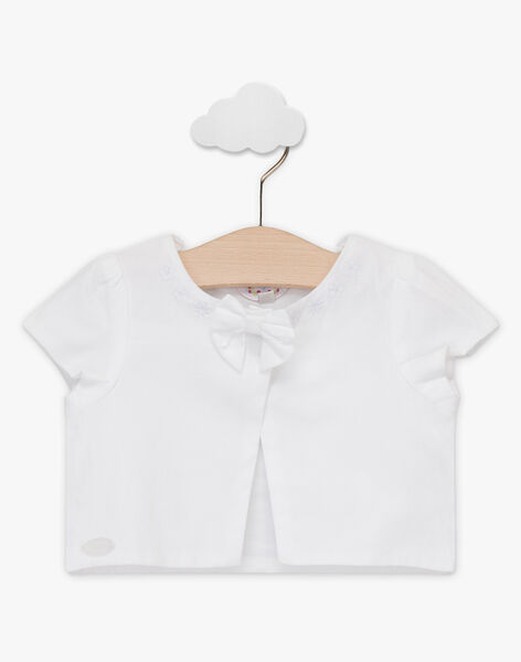 Cardigan Blanc Manches Courtes Et Nœud Bebe Fille Pull Gilet Et Cardigan Bebe Sergentmajor