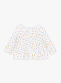 T-shirt de bain écru à imprimé fleuri KITIANA / 24E4BFG1TUV001