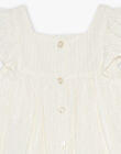 Robe ivoire en popeline FAFIONA / 23E1BFI1ROB005