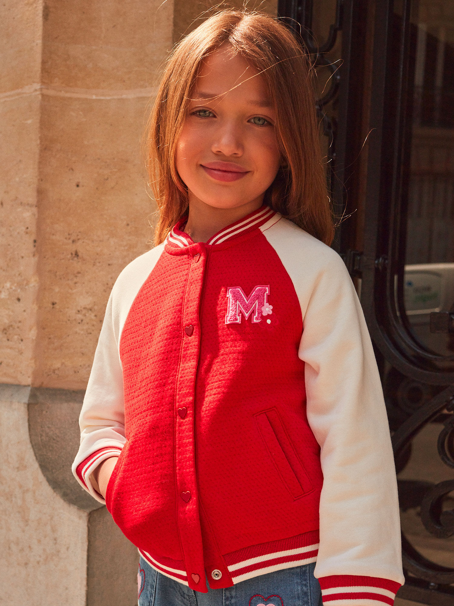 Teddy rouge et blanc en tubic
