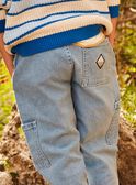 Jean cargo en denim bleu FACOLAGE / 23E3PG81JEAP272