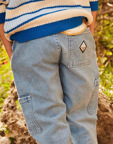 Jean cargo en denim bleu FACOLAGE / 23E3PG81JEAP272