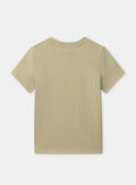 T-shirt vert amande à manches courtes Garçon NATICHAGE / 25H3PGJ1TMCG601