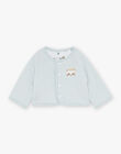 Ensemble grenouillère bleu ciel et gilet écru FORLAN / 23E0NG62ENS614