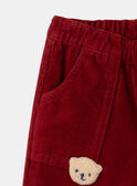 Pantalon en velours côtelé  LASAM / 24H1BGR1PAN501