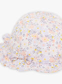 Chapeau en popeline blanc à imprimé fleurs FODELA / 23E0AFT1CHA000