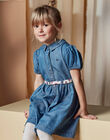 Robe chemise denim bleu enfant fille CLOCHETTE2 / 22E2PFF2ROBP274