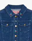 Veste en jean brodée bleu foncé FEVIETTE / 23E2PFB1VESK005