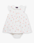 Robe et culotte blanches à imprimé fleuri FASISI / 23E1BFS1ROB001
