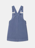 Salopette robe bleue en velours Fille NUCHASETTE / 25H2PFQ1CHS205