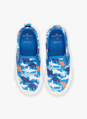 Slip-on bleu à imprimé requins FEVANAGE / 23N10PG31D16715