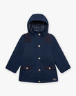 Parka 3 en 1 à capuche bleu nuit DRAVLETTE / 22H2PFG1PAR070