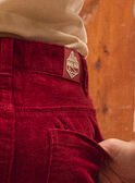 Pantalon en velours rouge LAROVAGE / 24H3PGR2PAN501