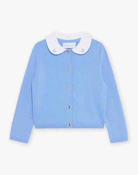 Cardigan bleu en coton FRITETTE 3 / 23E2PFJ2CAR201