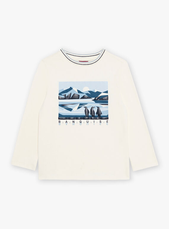 Tee-shirt pingouin écru DUPINGAGE / 22H3PGY2TML001
