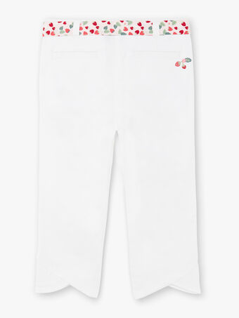 Pantalon corsaire écru avec ceinture imprimé ZOBILETTE / 21E2PFJ1PCO001