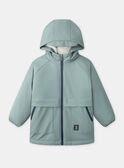 Imperméable 2 en 1 bleu ou ou bleu foncé imprimé animaux à manches longues Garçon NINIRAGE / 25H3PGE1IMP205
