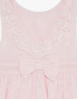 Robe rose à broderies fleuries FREROSETTE / 23E2PFI2ROBD320