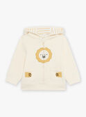 Sweat à capuche en molleton jaune FAALEX / 23E1BG81JGH114