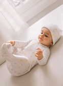 Pyjama et bonnet de naissance blancs à imprimé nuages et soleils FOSTA / 23E0NMT1GRE000