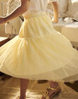 Jupe jaune asymétrique en tulle paillettée FYMETTE / 23E2PFG1JUPB104