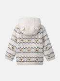 Gilet à capuche jacquard animaux LAUSAMA / 24H1BGS1GILA011