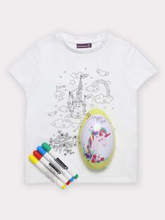 Œuf de Pâques jaune et T-shirt à colorier enfant fille TUTUETTE 2 / 20E2PFU1TCT000