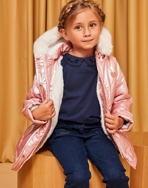 Doudoune rose à capuche DRAPOLETTE / 22H2PFN1D3E963