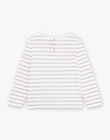 T-shirt marinière argent et blanc DROMARETTE 2 / 22H2PFQ5TML001