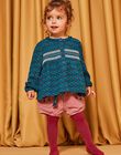 Blouse bleu canard à imprimé fleuri DAMELODIE / 22H1BFU1CHE714