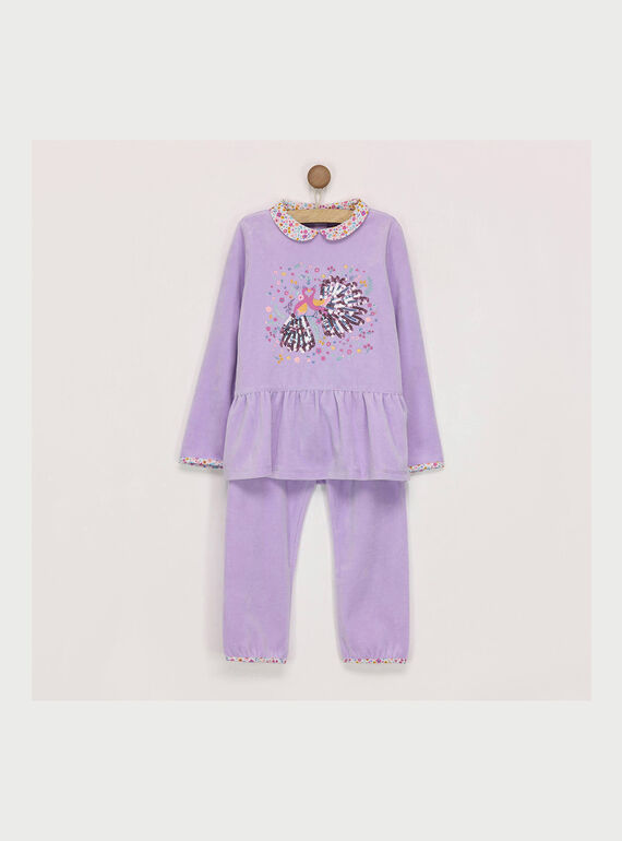 Pyjama mauve REJUSETTE / 19E5PF75PYJ328