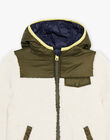 Veste réversible à capuche kaki DIVESTAGE / 22H3PGV3GIP604