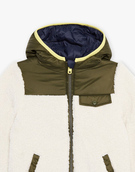 Veste réversible à capuche kaki DIVESTAGE / 22H3PGV3GIP604
