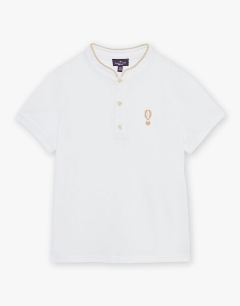 Polo blanc avec montgolfière FREMALAGE / 23E3PGI1POL000