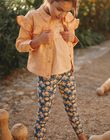 Legging bleu-vert à oranges et fleurs FLALEGETTE 2 / 23E2PFO2LG608