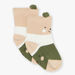 Chaussettes rayées multicolore à Jacquard ourson