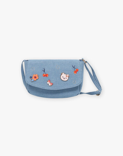 Sac besace denim clair FLYSAETTE / 23E4PFR1BESP272
