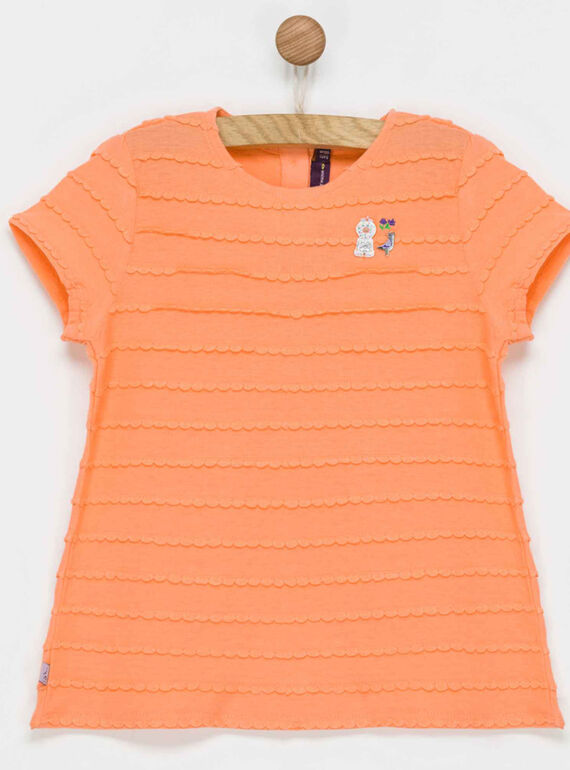 Tee shirt manches courtes orange NOABETTE / 18E2PFJ2TMCE403