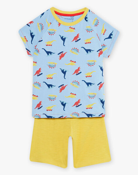 Ensemble pyjama T-shirt et short imprimé dinosaure enfant garçon CADINAGE / 22E5PG52PYJC208