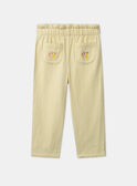 Pantalon jaune brodé MLAPANETTE / 25E2PFK1PANB104