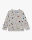 Sweat gris chiné à imprimé fantaisie DAJIRAGE / 22H3PGE1SWE943