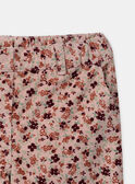 Pantalon fleuri en velours LOIPLETTE / 24H2PFU1PANK007