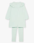 Pyjama en coton vert pâle avec danceuses et cygnes FLONETTE / 23E5PF21CHN614