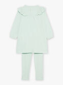 Pyjama en coton vert pâle avec danceuses et cygnes FLONETTE / 23E5PF21CHN614
